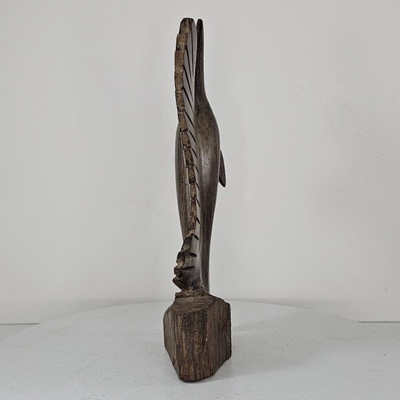 Hand-Carved Ironwood Swordfish Marlin Sculpture Figurine - Picture 4 of 8